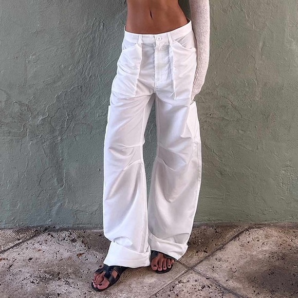 Lioness Miami Vice Swish Pant Street Style Cargo Pant - Ghost White - Picture 4 of 13